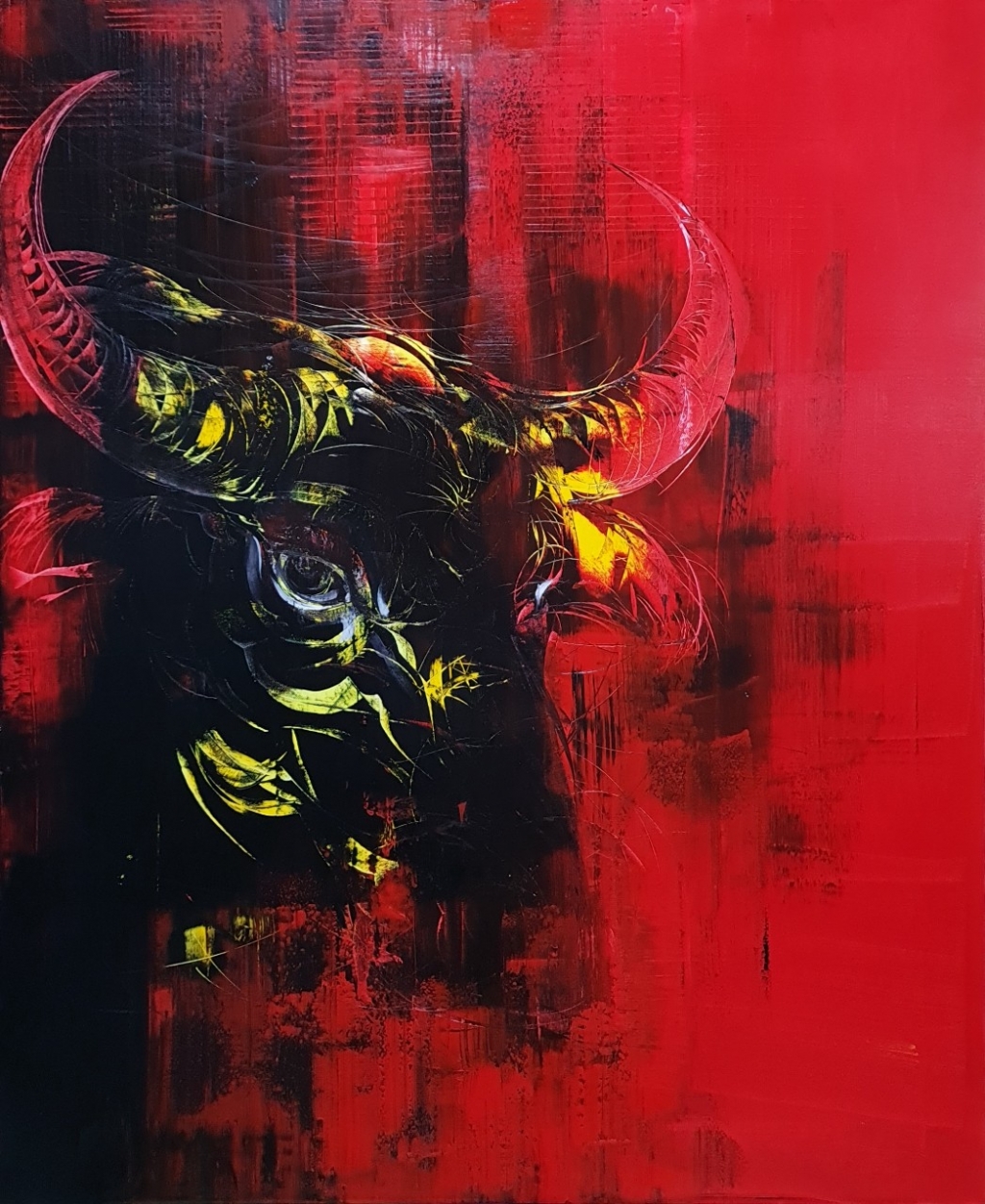 Tác phẩm Tự Sự 1, Acrylic, 90*110, 2021