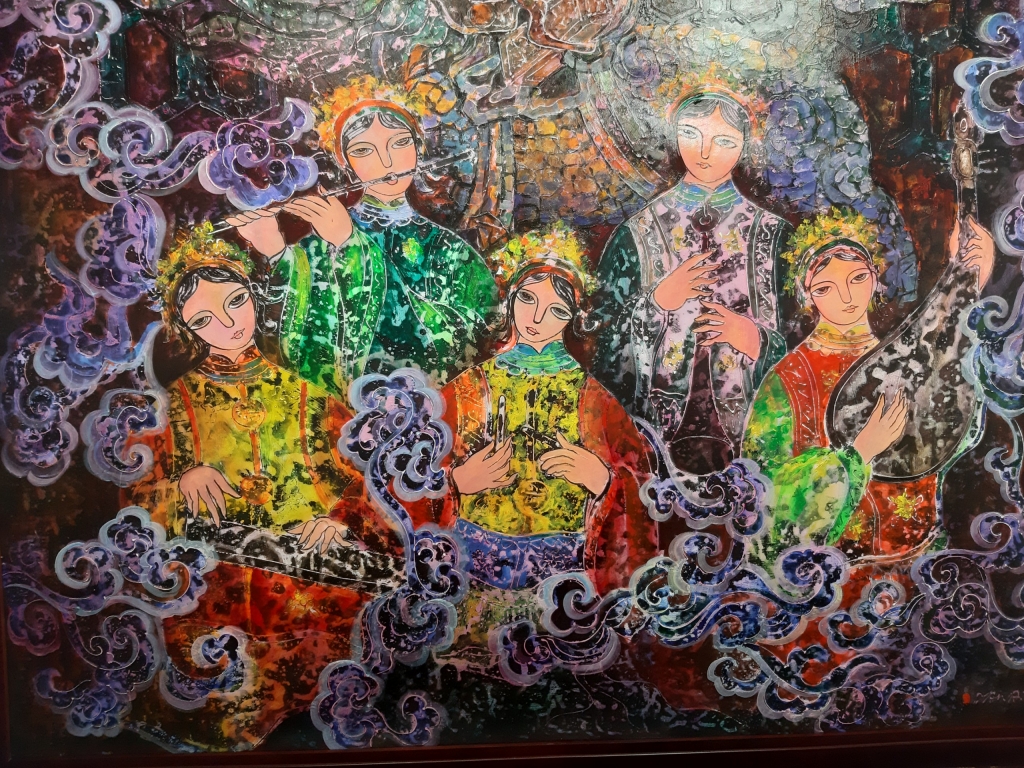 Tác phẩm Vọng Âm, Đặng Mậu Triết, sơn dầu, 2017 (Ảnh: Phan Nguyên)