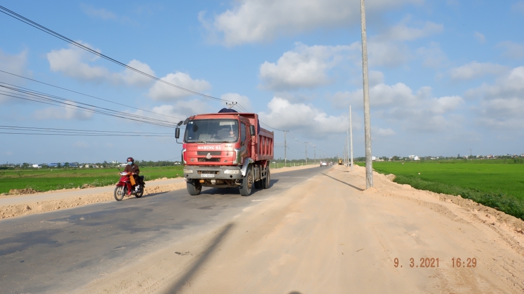 Dự án cải tạo, nâng cấp Tỉnh lộ 608 sẽ hoàn thành vào tháng 8/2021 (Ảnh: V.Q)