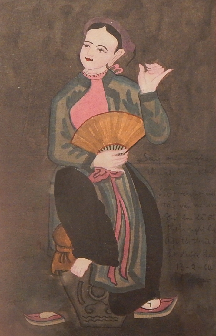 Tác phẩm Điệu múa dân gian, Trần Văn Cẩn, bột màu, 57,5*37,5 cm, 1964 (Ảnh: Phan Nguyên)