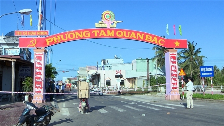 Phường Tam Quan Bắc, nơi ghi nhận 2 ca dương tính Covid-19 đầu tiên tại Bình Định (Ảnh H.N)