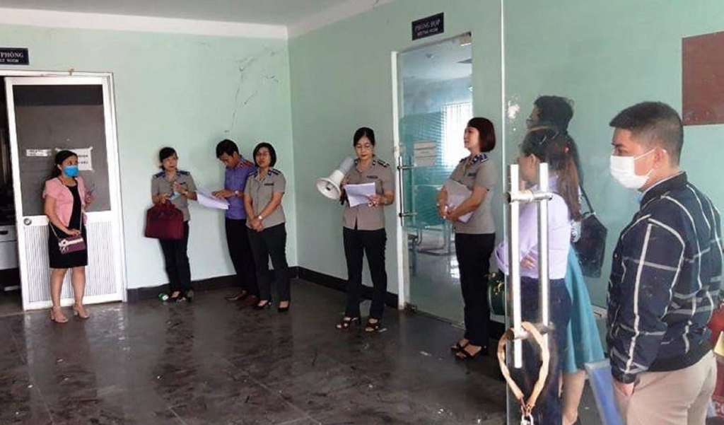 lực lượng thực hiện kê biên toàn bộ tài sản của công ty TNHH TBO Vina 