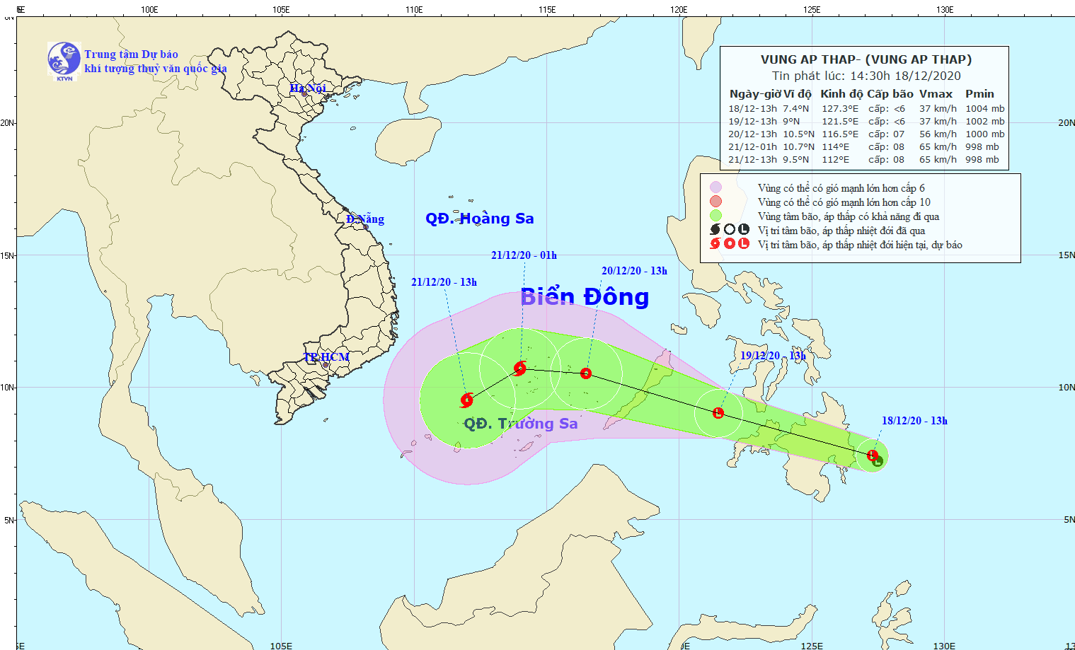 Biển Đông chuẩn bị đón áp thấp nhiệt đới khả năng mạnh lên thành bão