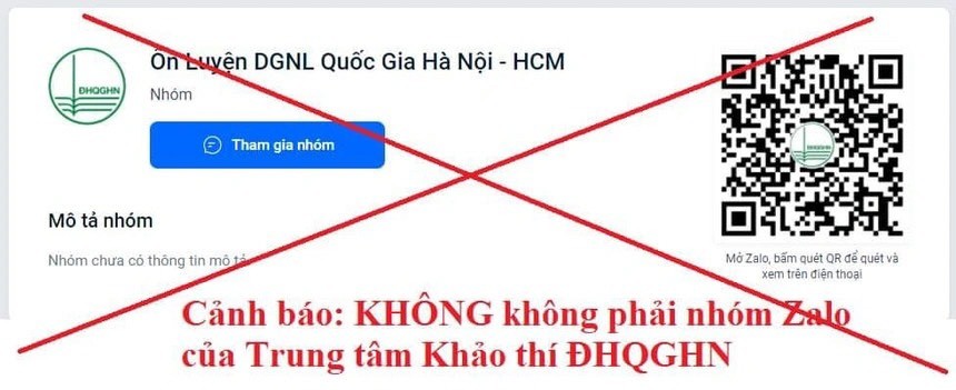 Cảnh báo đăng về việc lừa đảo trên fanpage Đại học Quốc gia Hà Nội