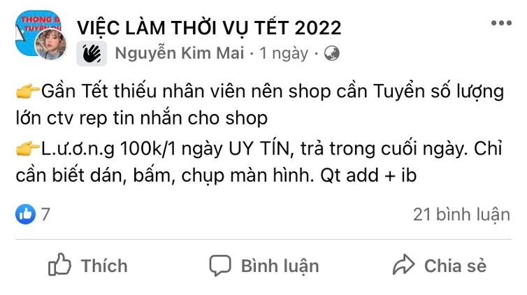 Tết Nguyên Đán cận kề: Cẩn thận sập bẫy 