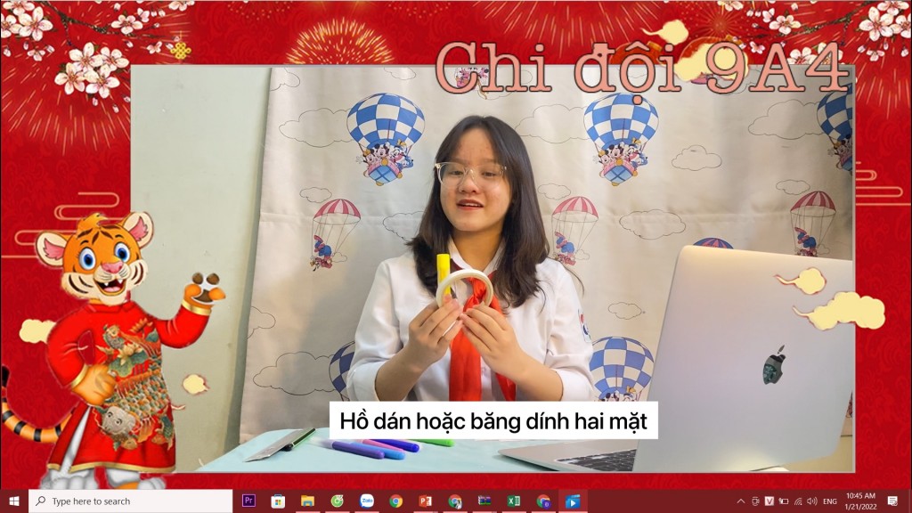 Học sinh trường THCS Thành Công hào hứng với “Gala chào Xuân” online