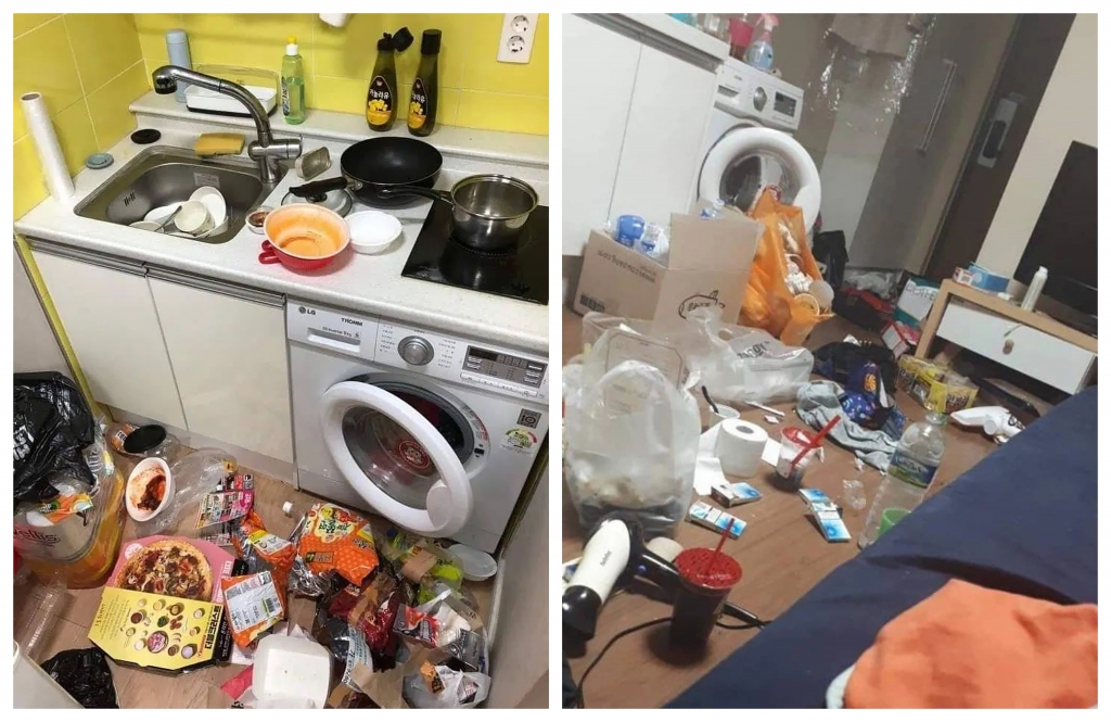 Nhiều bạn trẻ ra ngoài thì bóng bẩy nhưng về đến nơi ở thì bừa bộn, bẩn thỉu