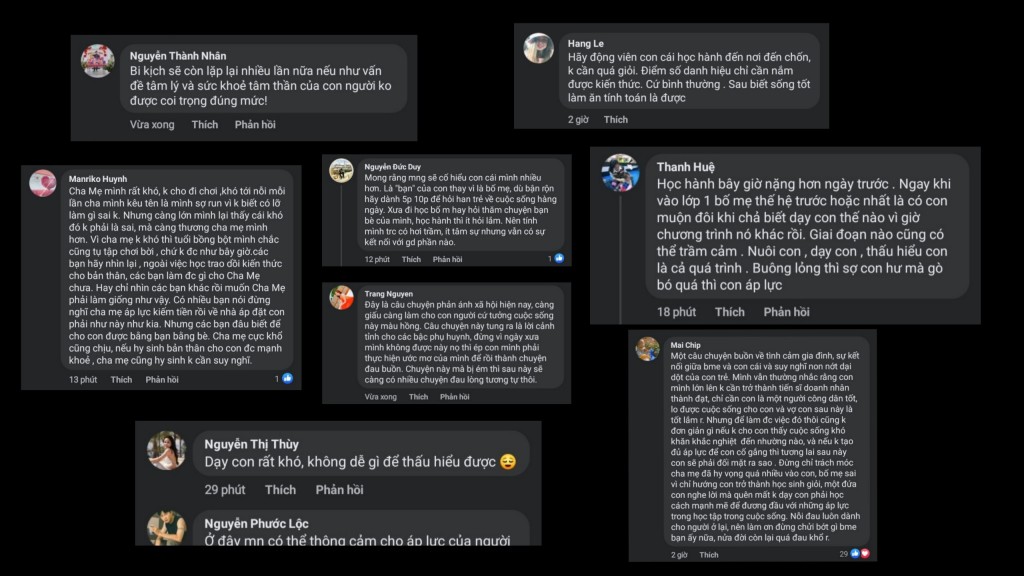Những bình luận chia sẻ của người trẻ sau vụ việc nam sinh tự tử