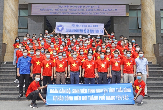 Đoàn cán bộ, sinh viên Đại học Y Dược Thái Bình lên đường hỗ trợ công tác chống dịch tại TP. Hồ Chí Minh