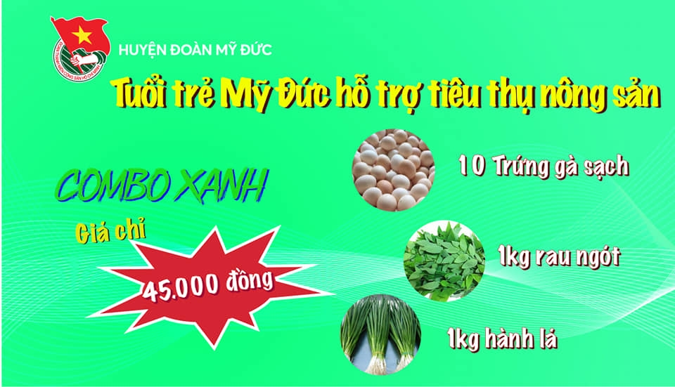 Hình thức bán hàng Combo nông sản của tuổi trẻ Mỹ Đức