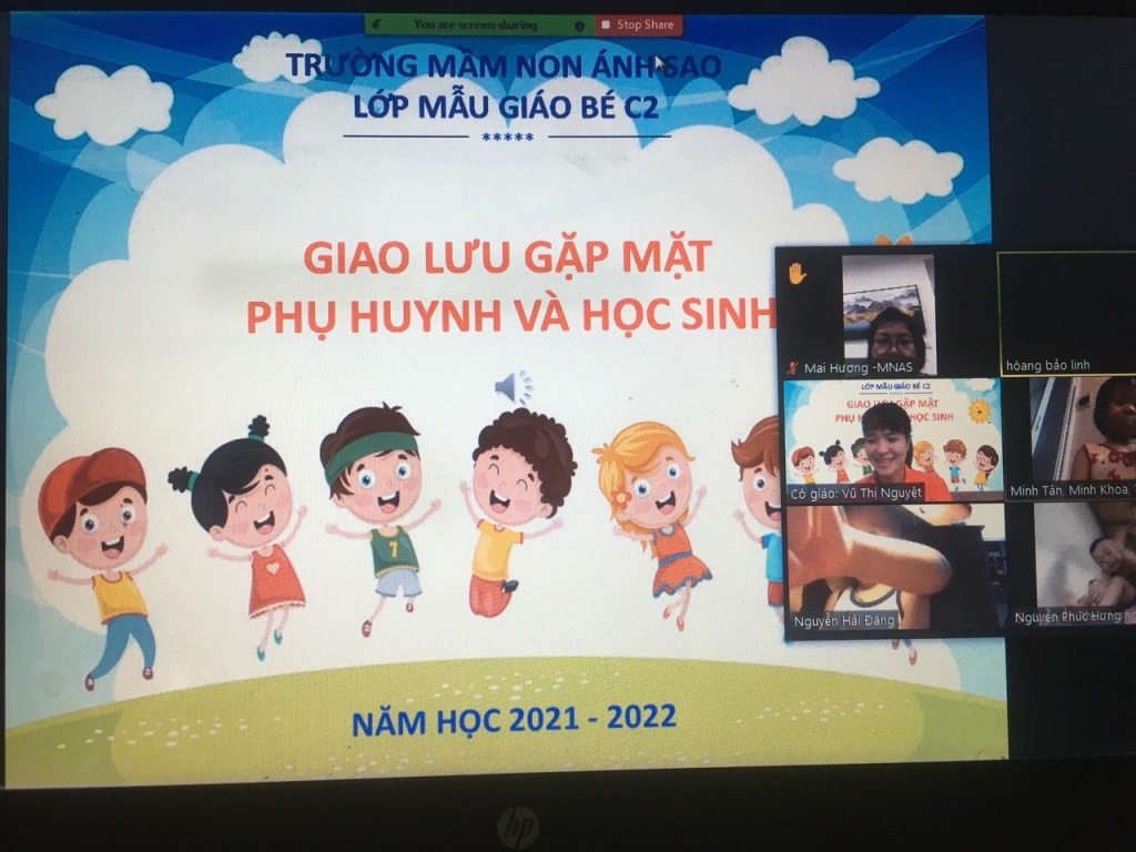 Buổi giao lưu với học sinh tại 1 lớp học của trường Mầm non Ánh Sao (Cầu Giấy)