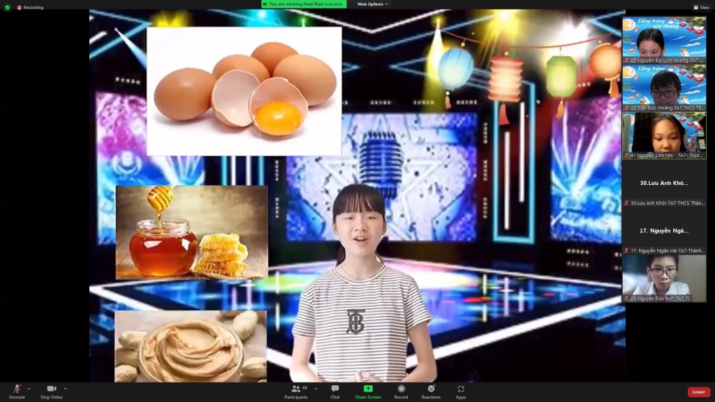 Bạn Nguyễn Vũ Hà Linh lớp 7A7 giới thiệu làm bánh nướng