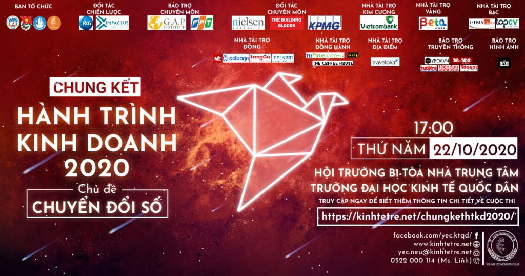 Chung kết cuộc thi Hành trình kinh doanh 2020 sẽ diễn ra vào tối ngày 22/10