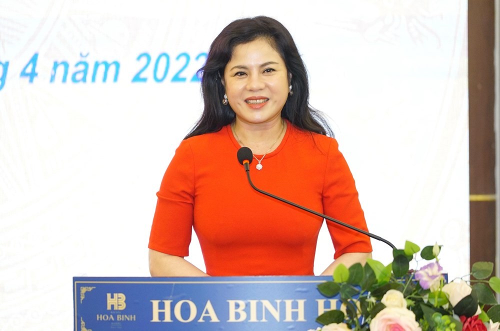 Bà Trần Thị Hoàng Mai – Phó Trưởng ban Tổ chức Cuộc thi, Giám đốc Sở Văn hóa và Thể thao Hải Phòng phát biểu