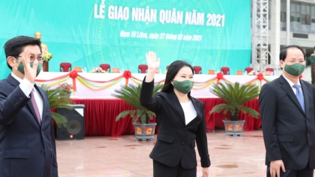 62 thanh niên quận Nam Từ Liêm lên đường tòng quân