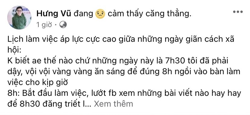 Hưng Vũ lên lịch khi ở nhà