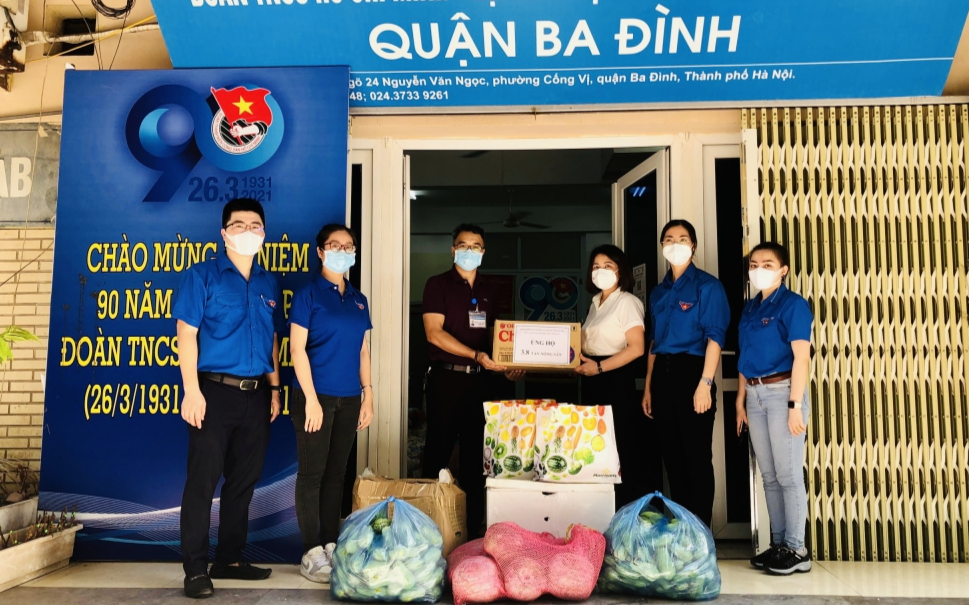 Đoàn Khối các Cơ quan thành phố Hà Nội ủng hộ 3,8 tấn nông sản cho Nhân dân quận Ba Đình