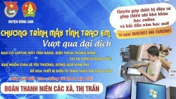 Đông Anh: Bạn trẻ gom máy tính tặng trẻ em mùa dịch