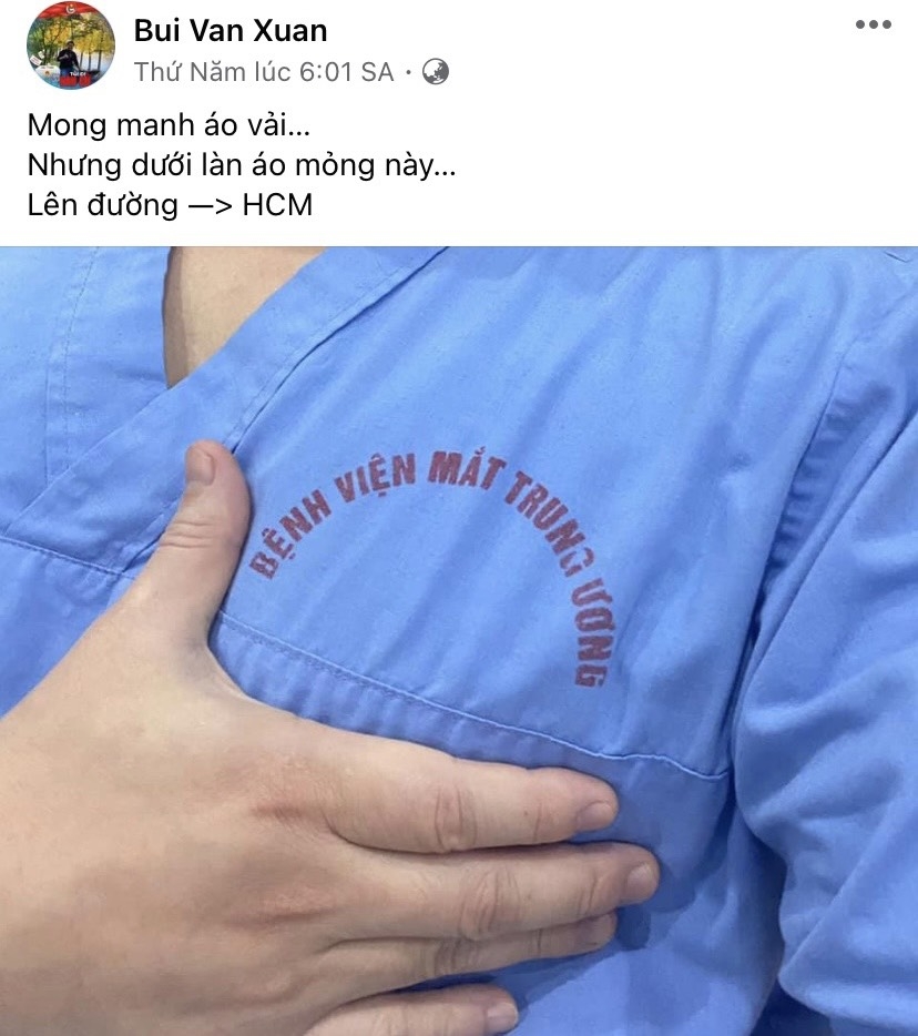 Bác sĩ Bùi Văn Xuân chia sẻ trên Facebook