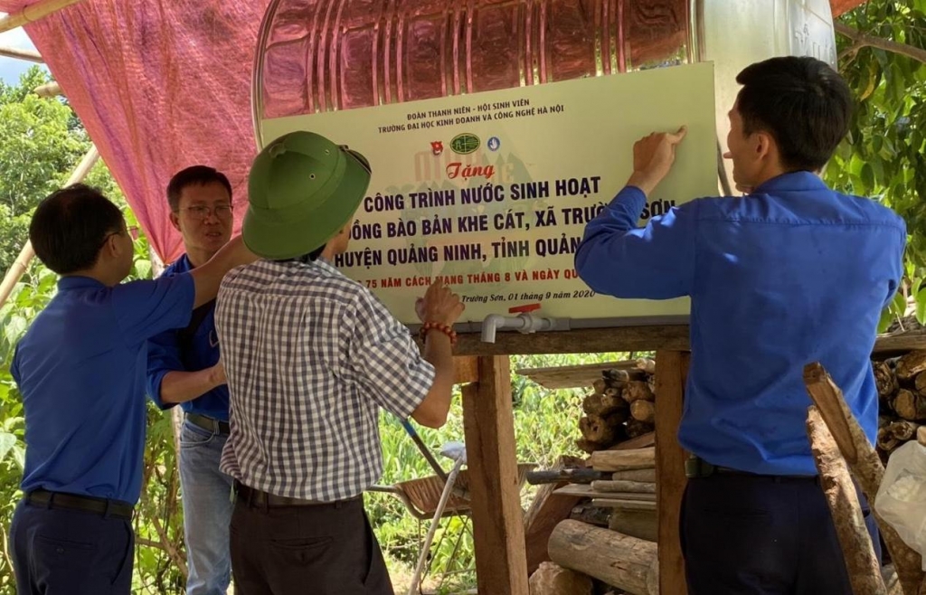 Công trình nước sinh hoạt đã hoàn thành và đưa vào phục vụ đồng bào Vân Kiều
