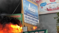 Vĩnh Phúc: Cháy lớn tại cửa hàng bán điện nước Dương Nghĩa