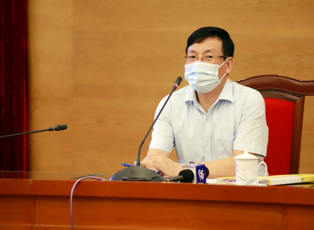 Ông Lê Duy Thành – Chủ tịch UBND tỉnh Vĩnh Phúc  thông tin về tình hình dịch trên địa bàn tỉnh