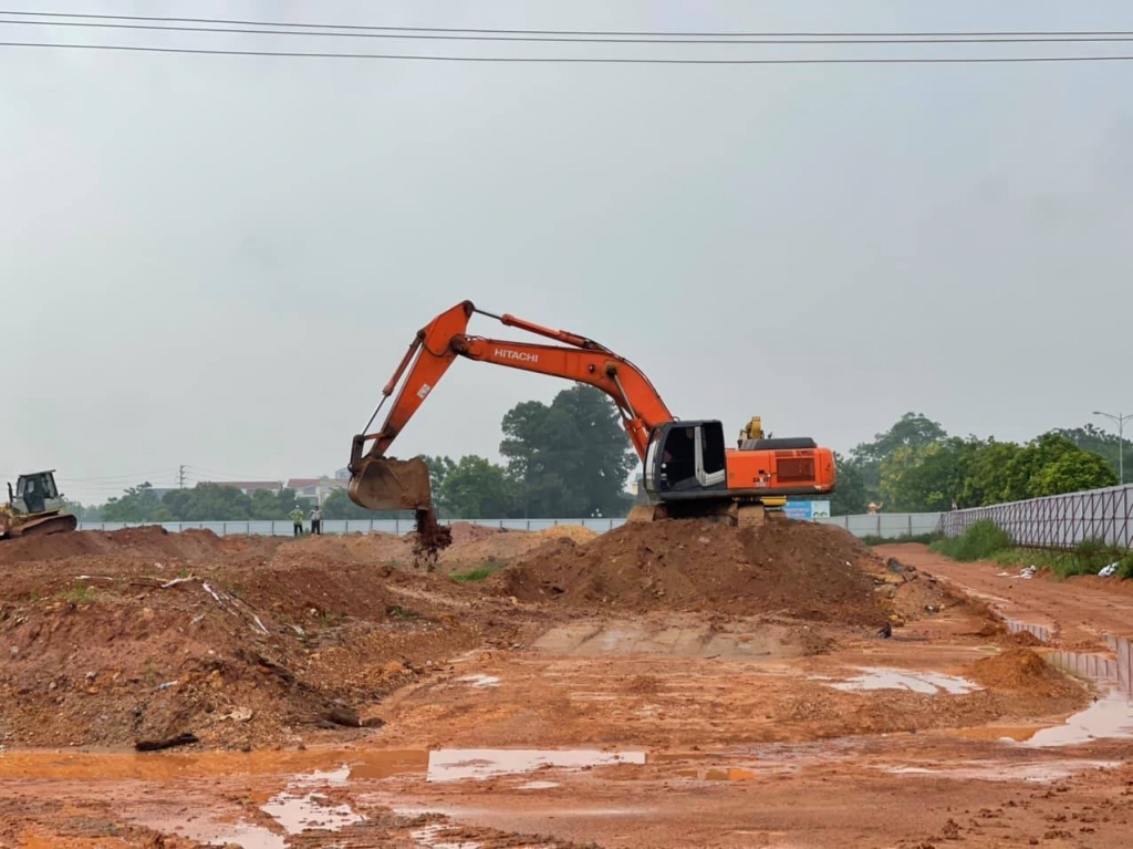 San gạt giải phóng mặt để thực hiện dự án