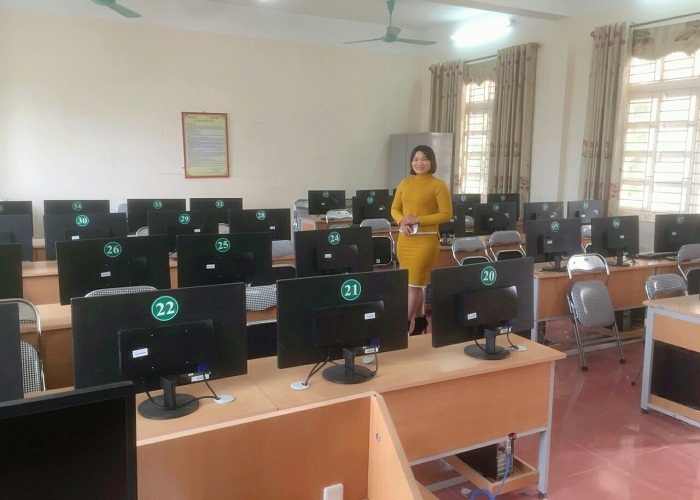 CSVC phòng tin học được trang bị đầy đủ năm 2020