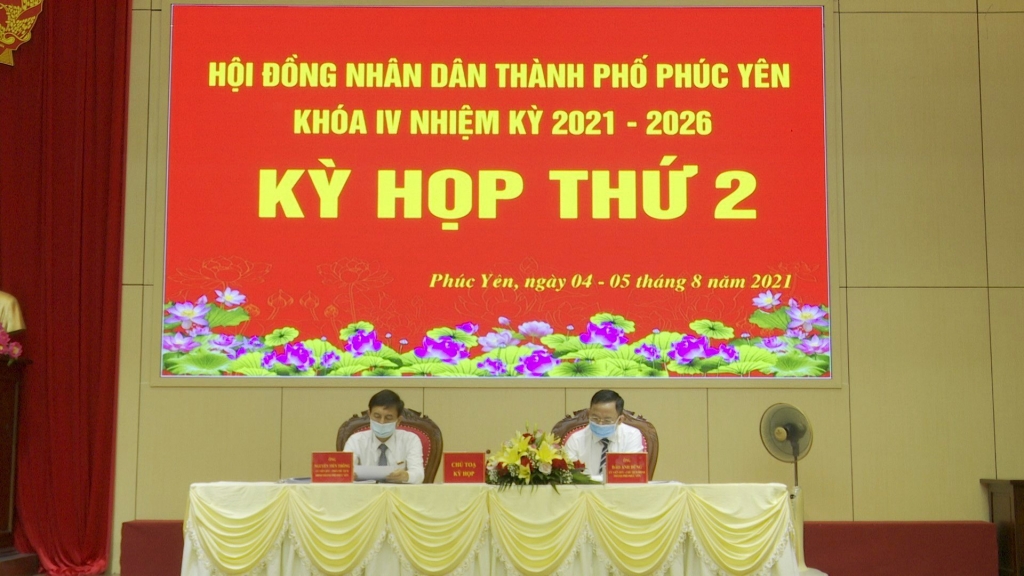  HĐND thành phố Phúc Yên khóa IV, nhiệm kỳ 2021-2026, tổ chức kỳ họp thứ  2,  nhằm đánh giá kết quả thực hiện nhiệm vụ phát triển kinh tế - xã hội 6 tháng đầu năm, phương hướng nhiệm vụ 6 tháng cuối năm 2021 và cho ý kiến vào một số nội dung quan trọng khác.