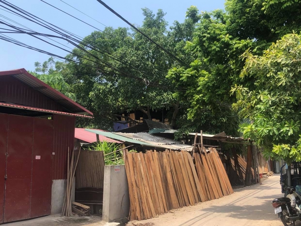Hộ ông Dũng Tho lấn chiếm xây dựng lán trại hàng trăm mét vuông đất ao Đình