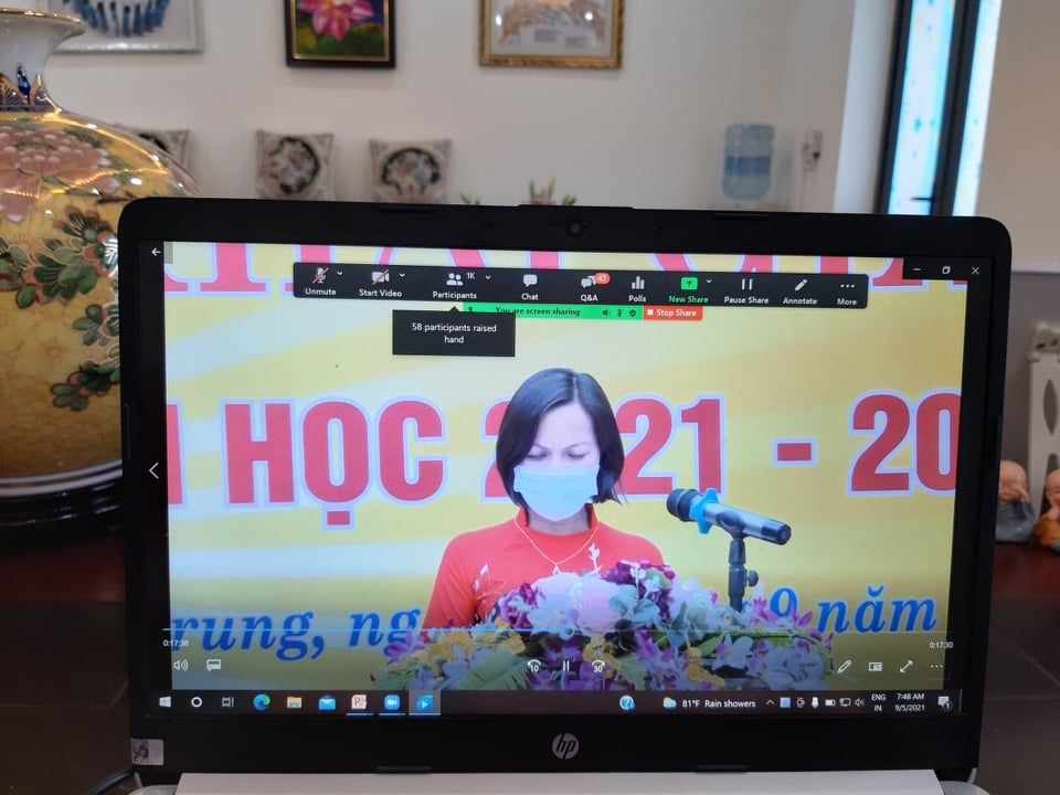 Trường TH Định Trung khai giảng năm học mới bằng hình thức trực tuyến