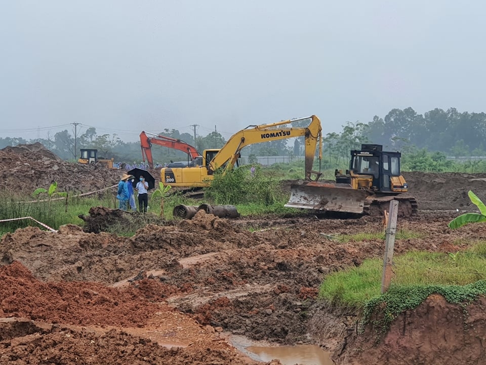 San gạt mặt bằng để thực hiện dự án