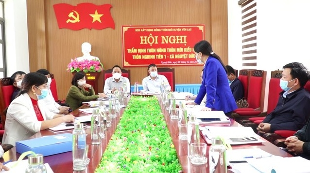 Vĩnh Phúc: Thẩm định các tiêu chí thôn dân cư NTM kiểu mẫu tại xã Nguyệt Đức và Đại Tự