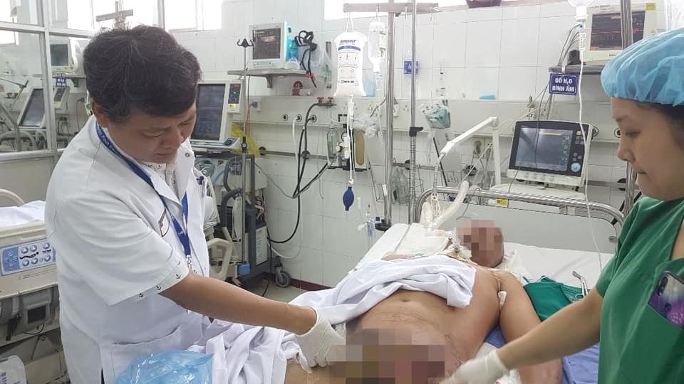 Bệnh nhân D. tại Bệnh viện Hữu nghị Việt Đức.