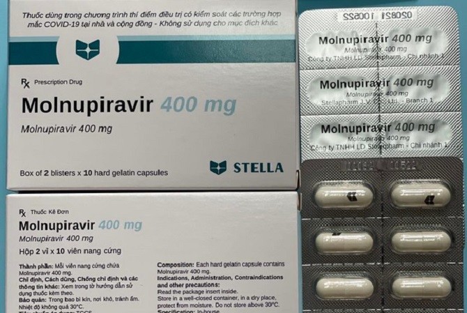 Thuốc kháng virus molnupiravir được cấp phát miễn phí cho F0 nhẹ để điều trị COVID-19