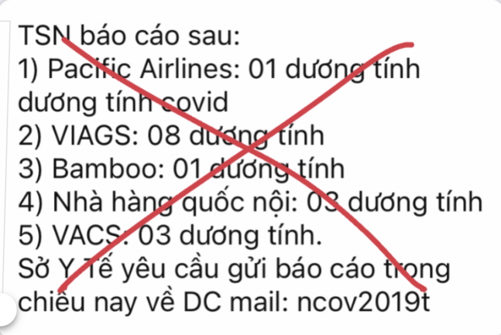 Tin đồn 20 trường hợp nhiễm Covid-19 tại sân bay là không chính xác