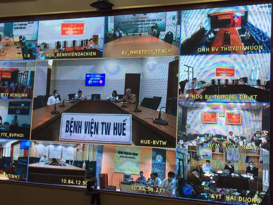 Hội chẩn toàn quốc bàn hướng điều trị bệnh nhân Covid-19 nặng từ các điểm cầu