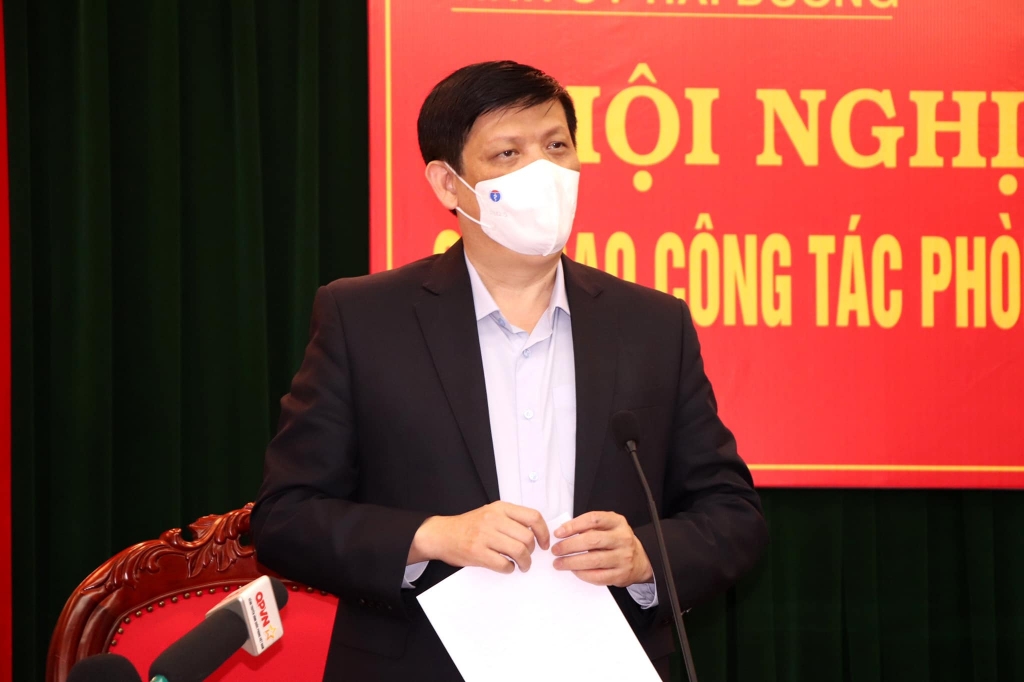 GS.TS Nguyễn Thanh Long – Uỷ viên Trung ương Đảng, Bộ trưởng Bộ Y tế và đồng chí Phạm Xuân Thăng - Uỷ viên Trung ương Đảng, Bí thư Tỉnh uỷ Hải Dương đã đồng chủ trì hội nghị trực tuyến chỉ đạo công tác phòng chống dịch bệnh COVID-19 trên địa bàn tỉnh. 