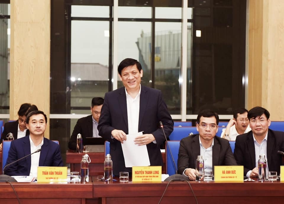 GS.TS Nguyễn Thanh Long- Bộ trưởng Bộ Y tế phát biểu tại buổi làm việc