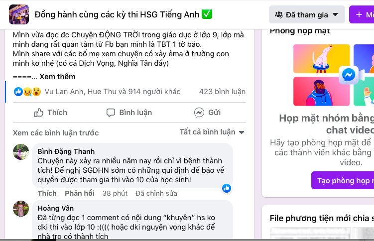 Thông tin làm dậy sóng cộng đồng phụ huynh Hà Nội.