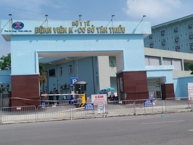 Bệnh viện K cơ sở Tân Triều hiện đã được cách ly y tế.