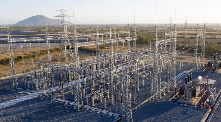 Trạm biến áp 220kV của dự án Nhà máy điện mặt trời Xuân Thiện Thuận Bắc