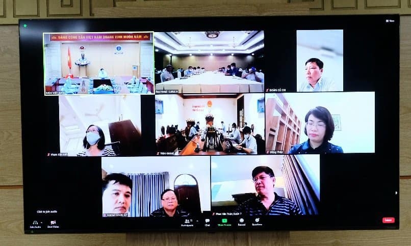 Cuộc họp trực tuyến TP Hồ Chí Minh và các tỉnh Bình Dương, Tiền Giang, Đồng Tháp, Đồng Nai, Long An