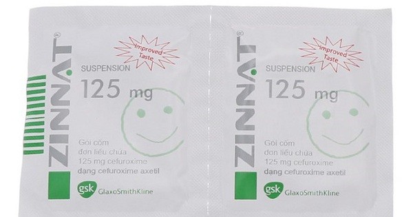 Thuốc kháng sinh cốm pha hỗn dịch uống Zinnat Suspension 125mg Ảnh: minh hoạ