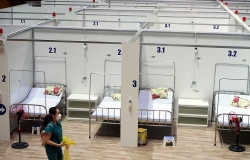 Bệnh viện dã chiến Tiên Sơn hoàn thiện những khâu cuối cùng trước khi đưa vào vận hành
