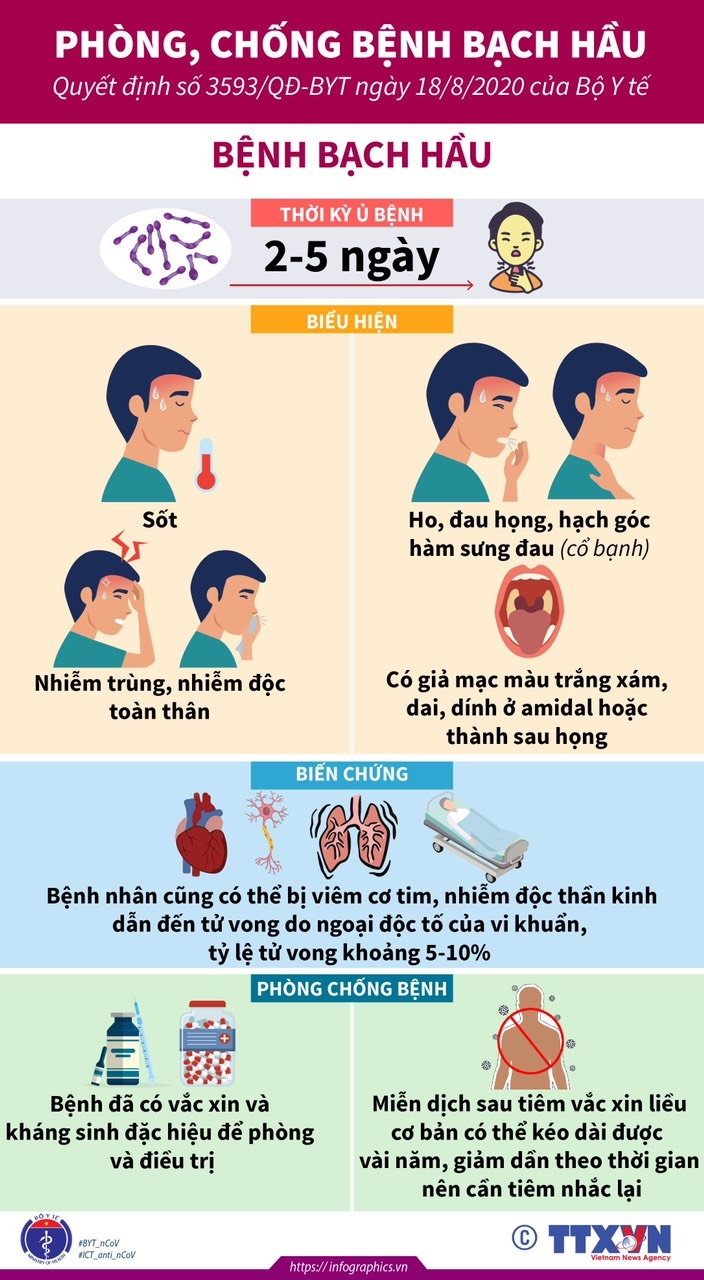 Những điều cần biết về bệnh bạch hầu