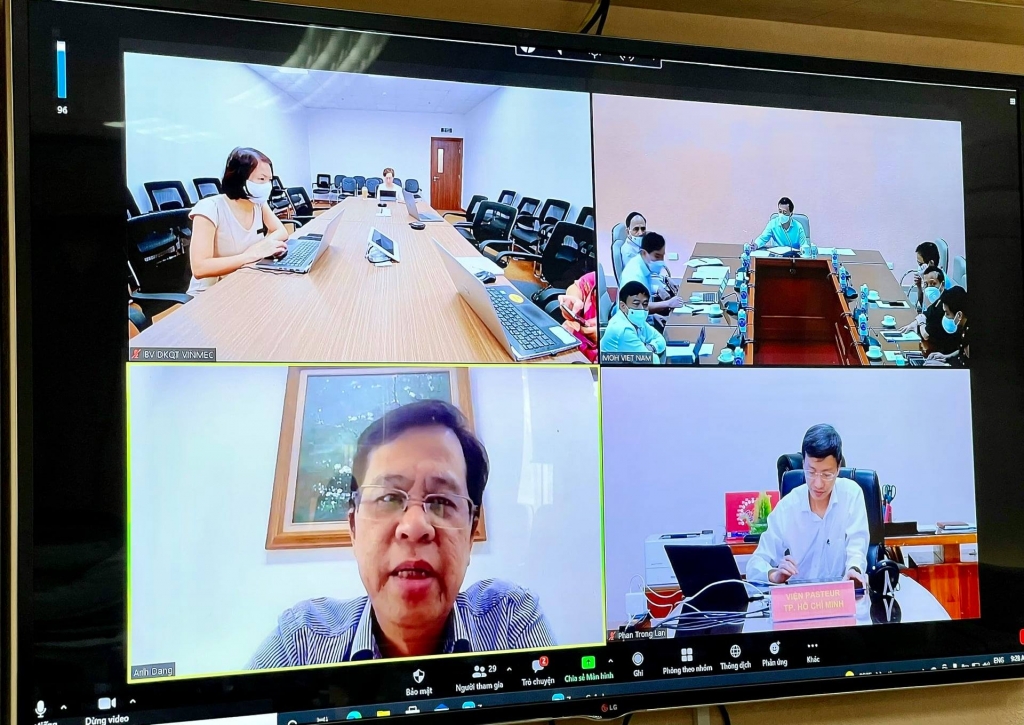 Cuộc họp trực tuyến về rà soát, đẩy nhanh tiến độ triển khai nghiên cứu phát triển, thử nghiệm lâm sàng (TNLS) vaccine phòng, chống COVID-19 tại Việt Nam