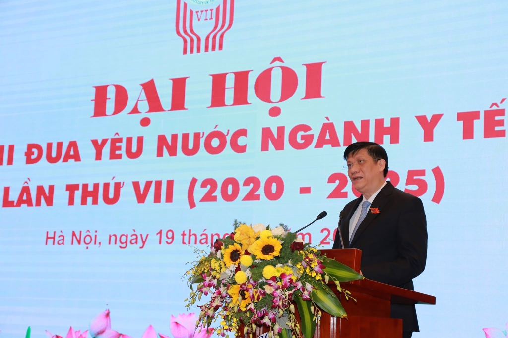 GS.TS Nguyễn Thanh Long- Quyền Bộ trưởng Bộ Y tế phát biểu tại Đại hội