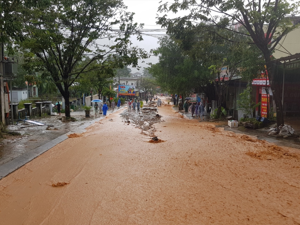 Cơn bão số 9 khiến nhiều nhà dân tốc mái, cây cối gẫy đổ tại Quảng Nam