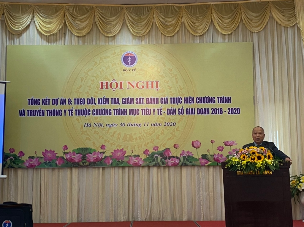 Phó Vụ trưởng Vụ Kế hoạch - Tài chính (Bộ Y tế) Nguyễn Công Sinh phát biểu tại Hội nghị